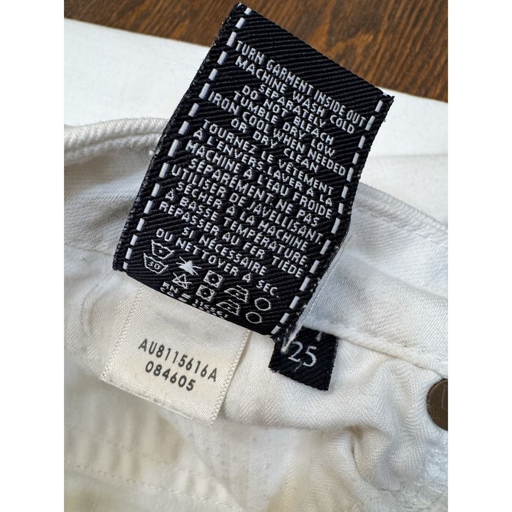 7 For All Mankind Kimmie Crop White Stretch Jeans Women's Size 25 = Size 0-2 - Picture 3 of 11